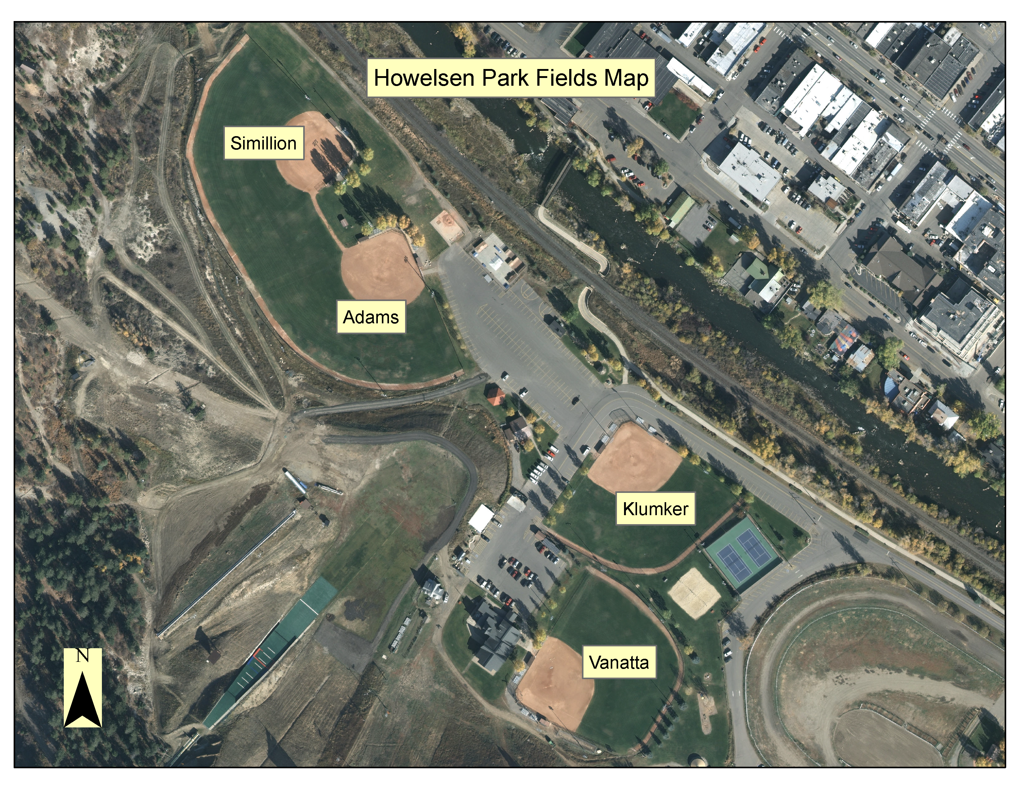 Howelsen Park Fields Aerial View